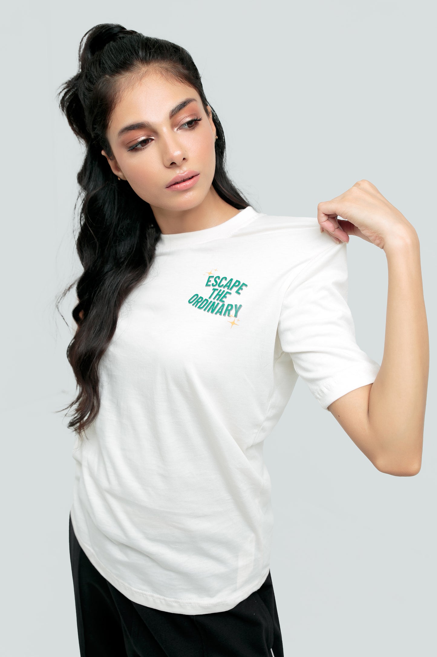 Contrast Print T-Shirt