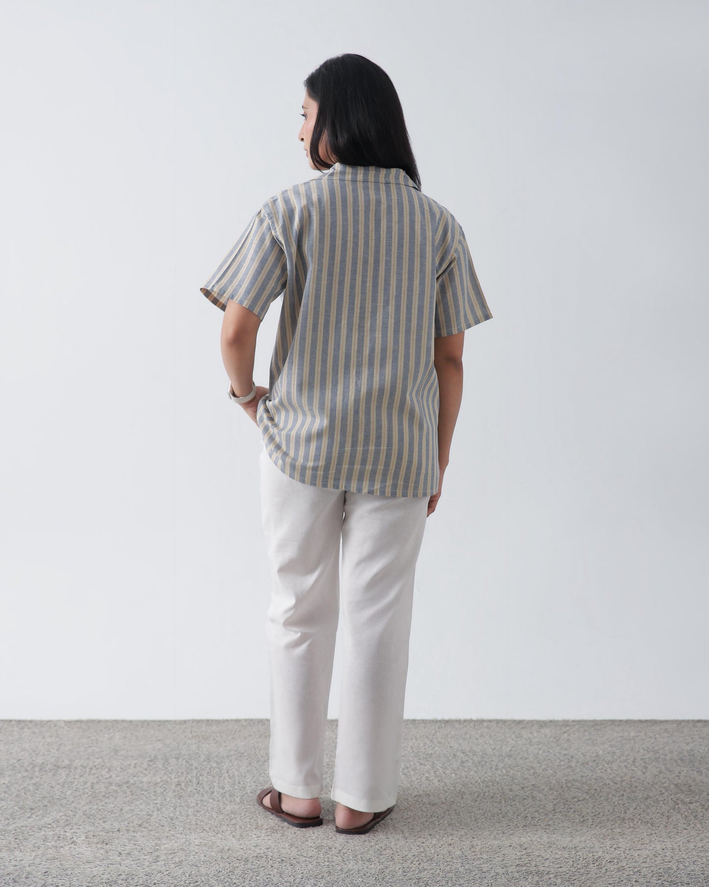 Coastal Striped Cuban Shirt