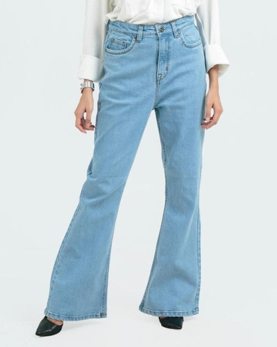 High-Waist Flare Jeans