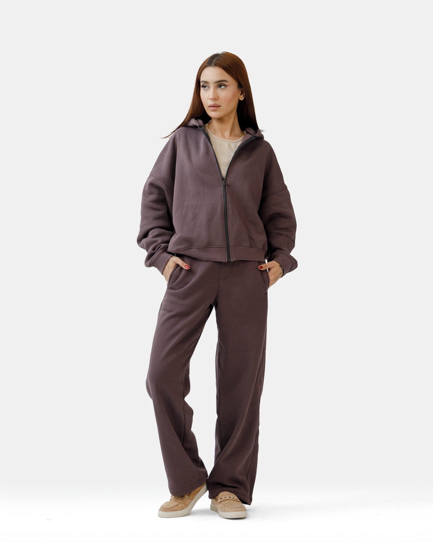 Zipper Hoodie with Pants