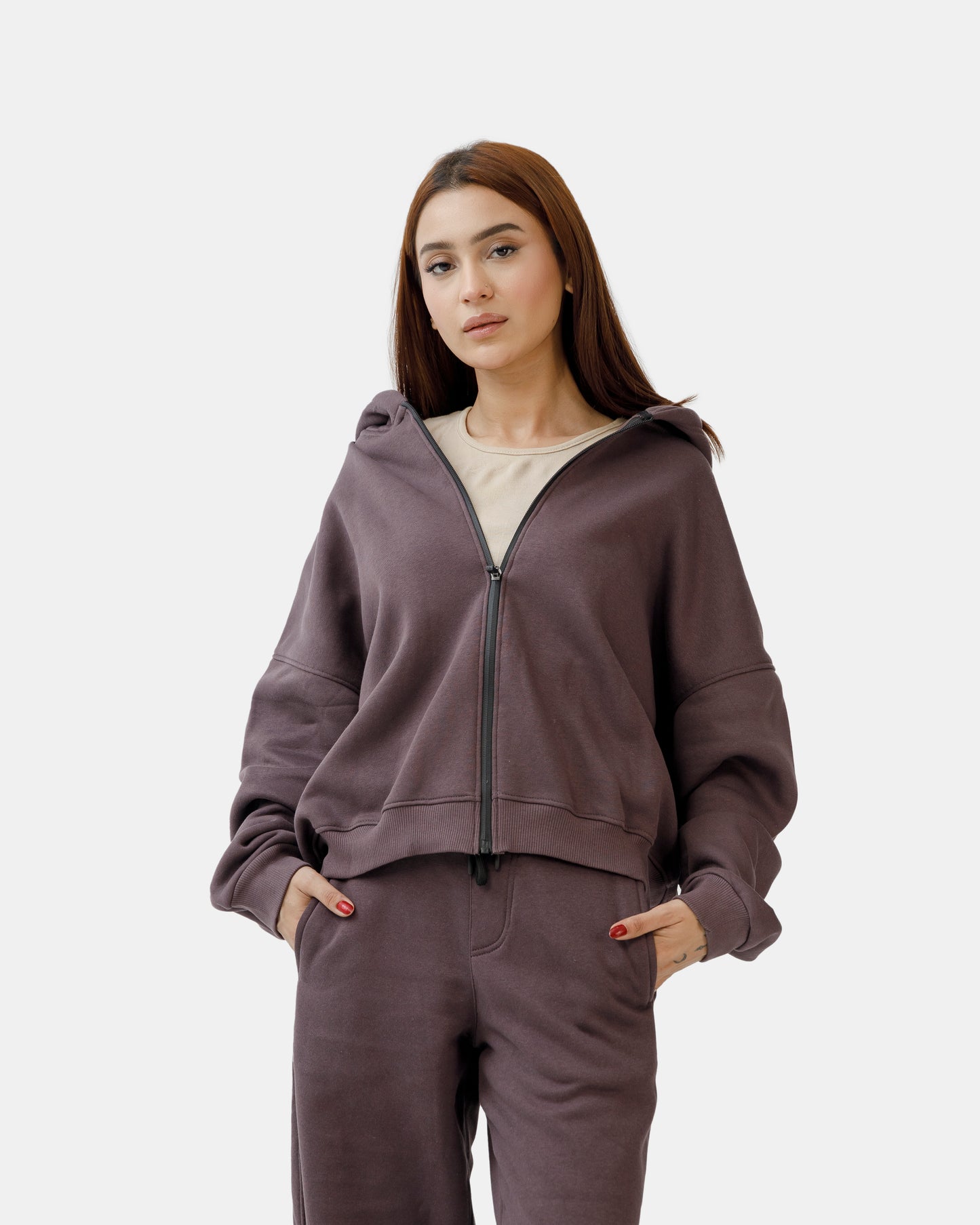 Zipper Hoodie with Pants