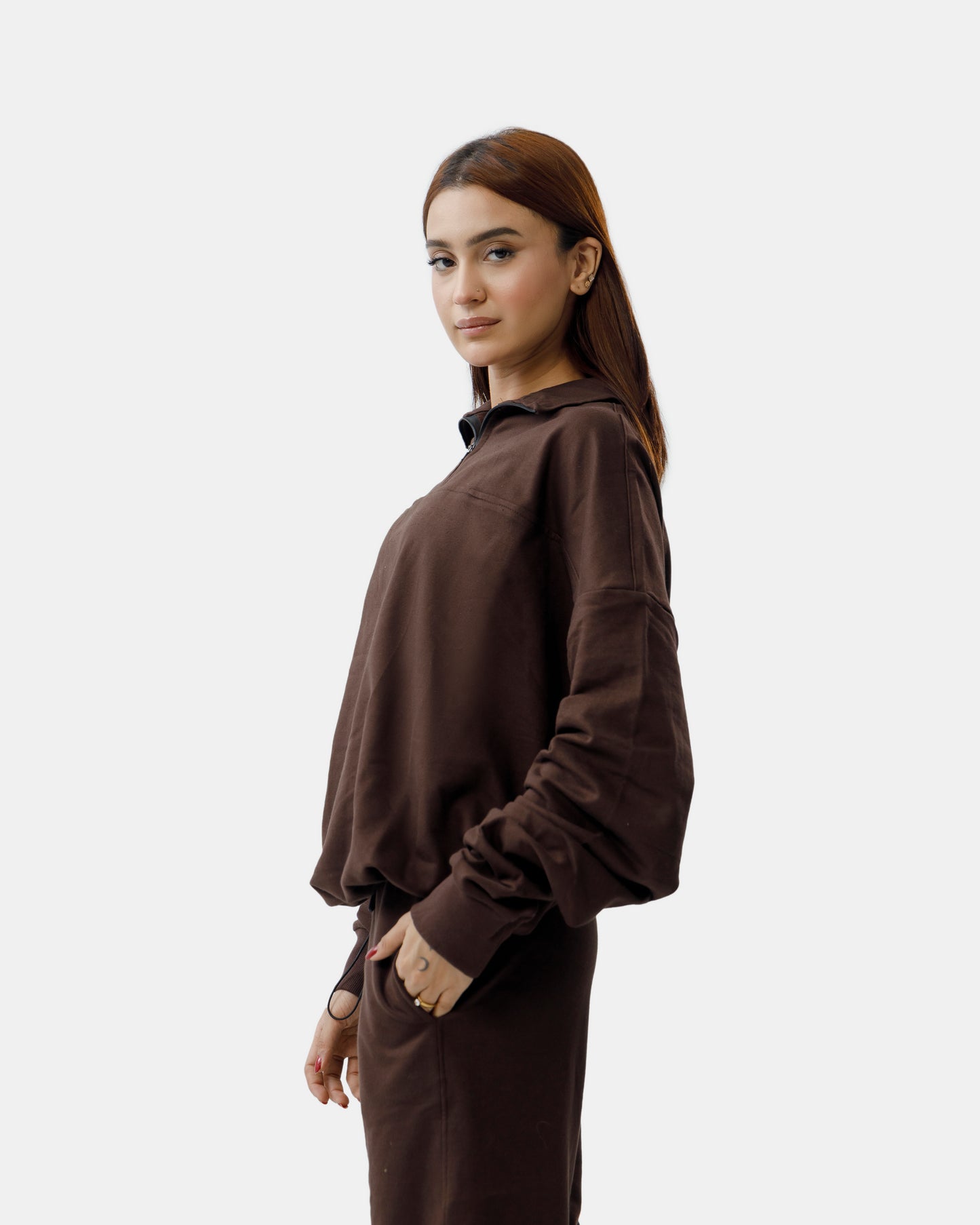 Half Zip Sweatshirt with Pants