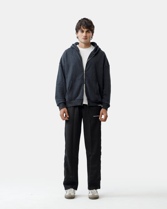 Washed Zipper Hoodie