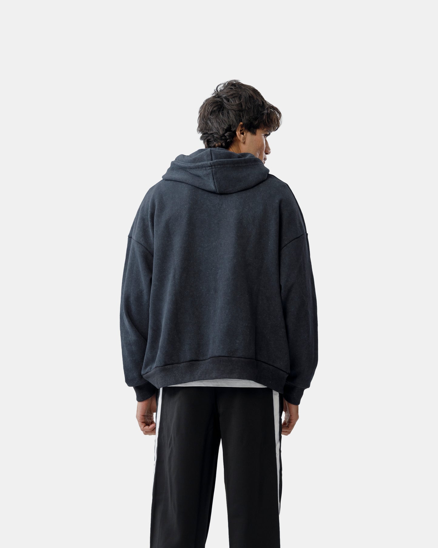 Washed Zipper Hoodie
