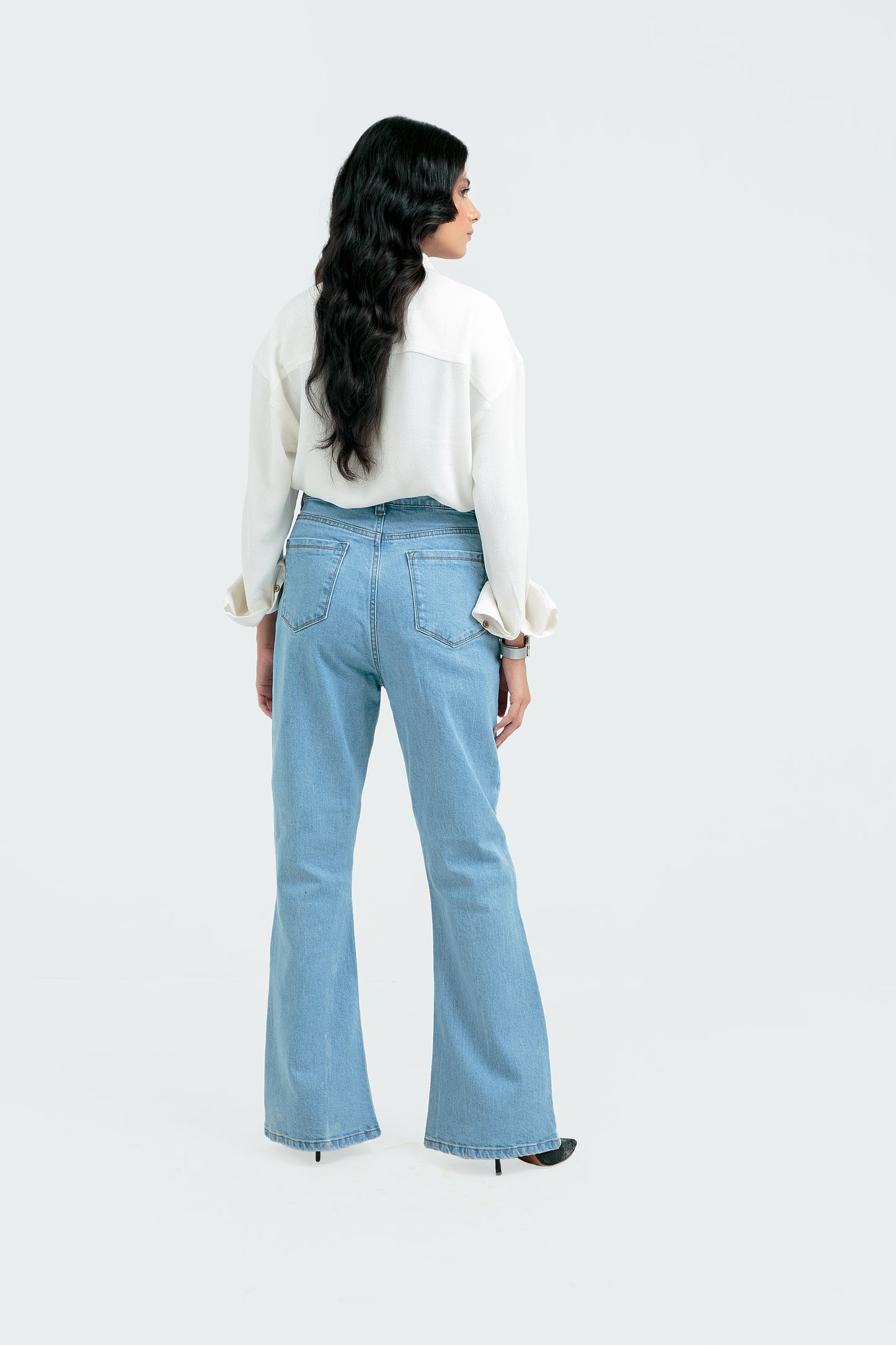 High-Waist Flare Jeans