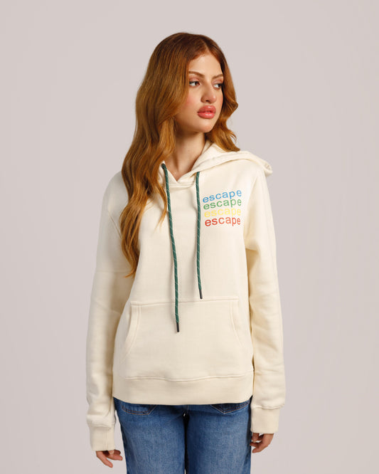 Hoodie with Printed Slogan