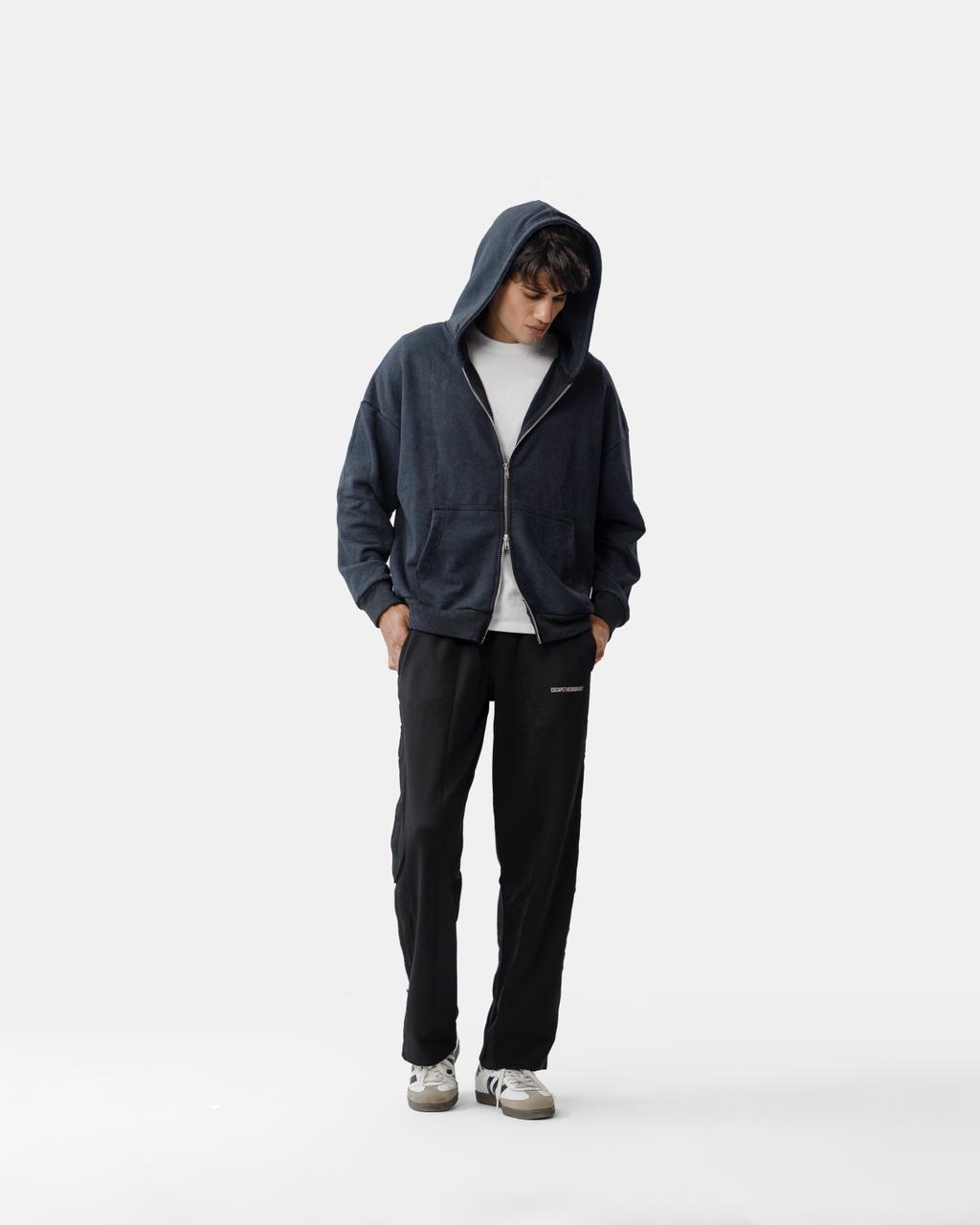 Washed Zipper Hoodie